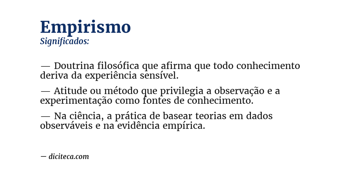 Significado de empirismo