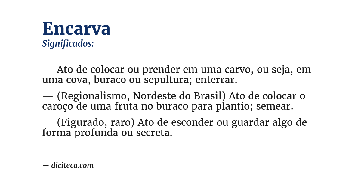 Significado de encarva
