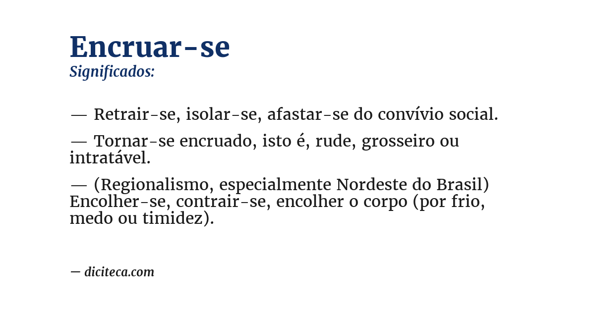 Significado de encruar-se