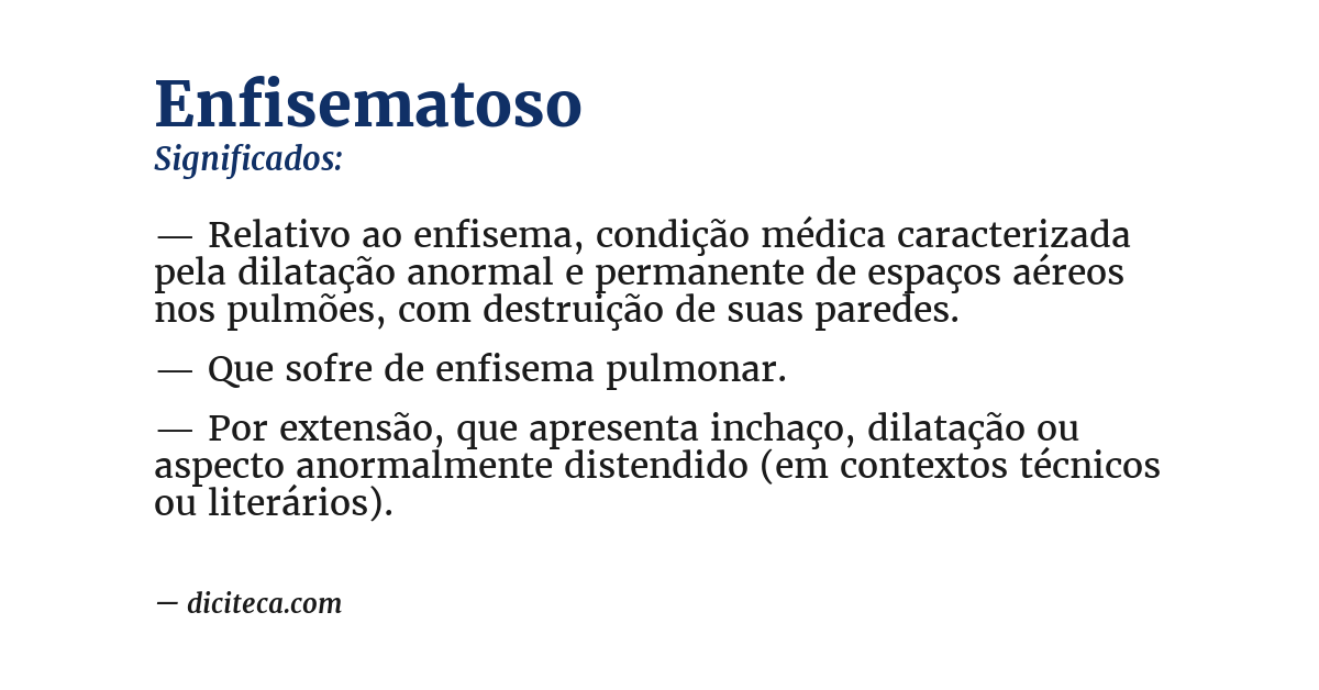 Significado de enfisematoso