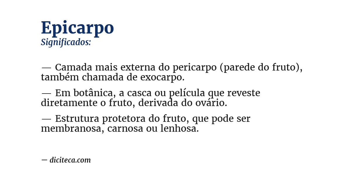 Significado de epicarpo