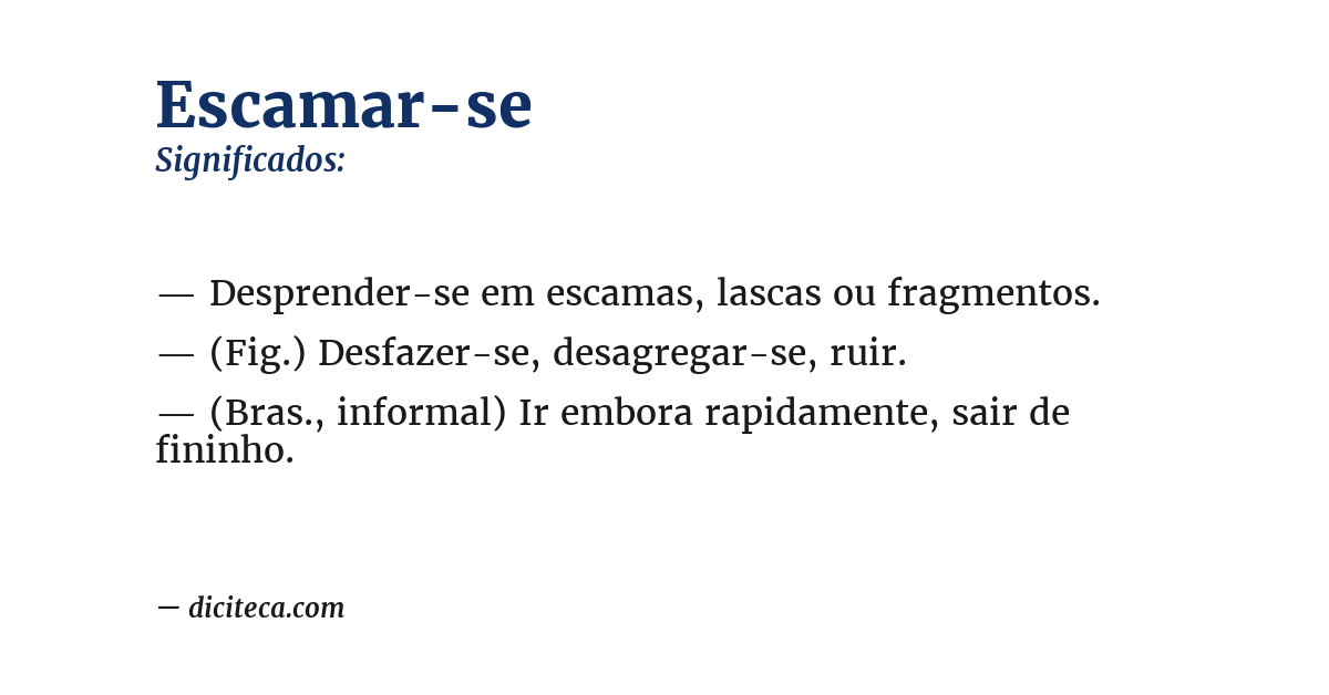 Significado de escamar-se