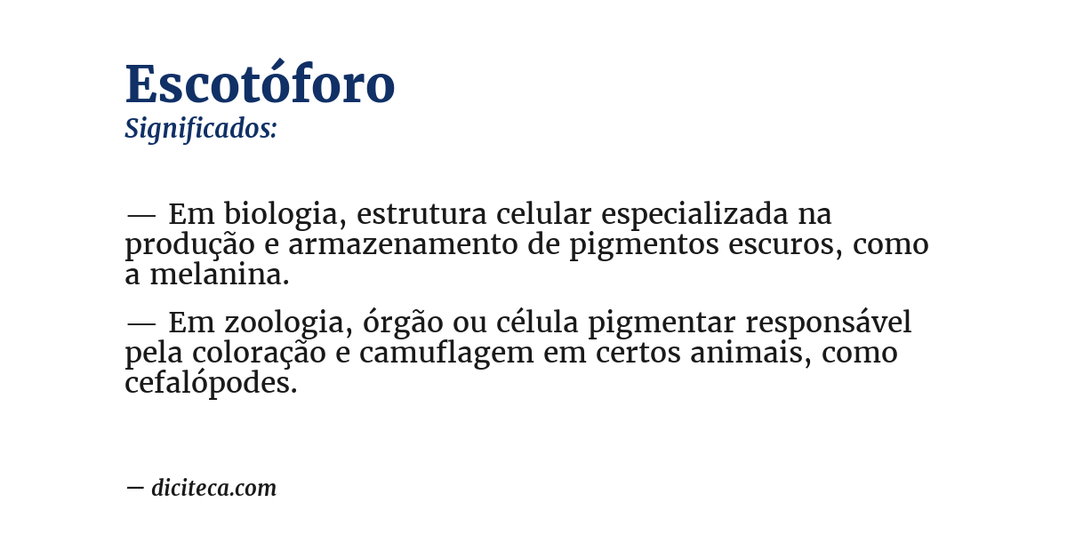 Significado de escotóforo