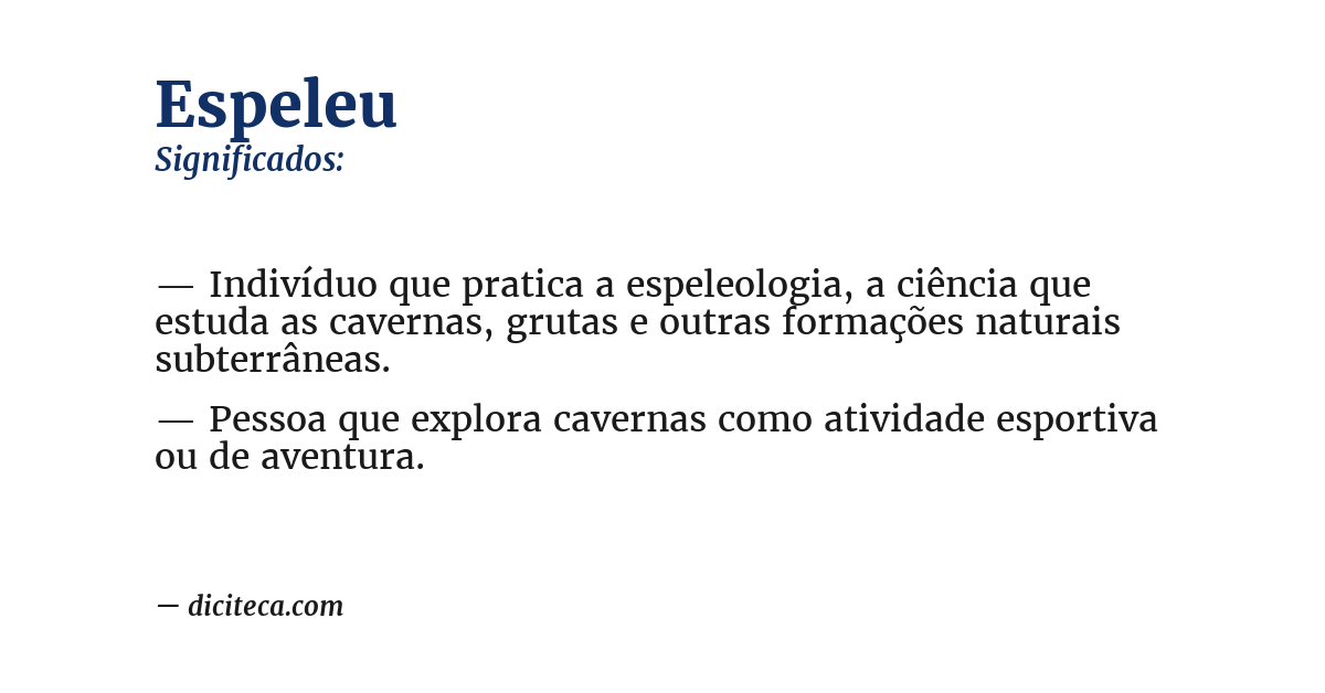 Significado de espeleu
