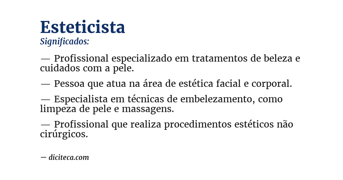 Significado de esteticista