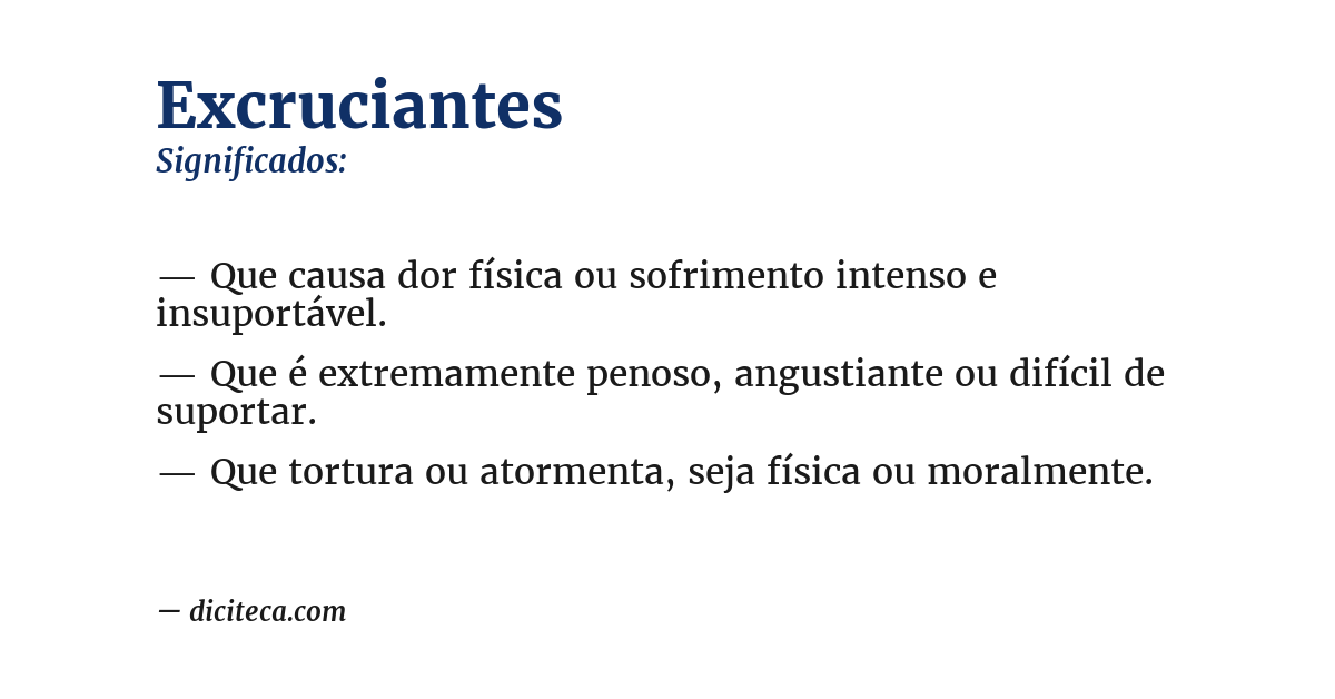 Significado de excruciantes