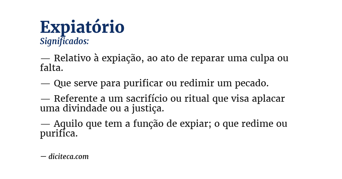 Significado de expiatório