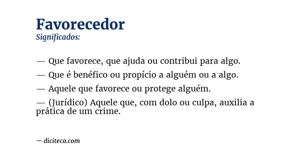 Significado de favorecedor