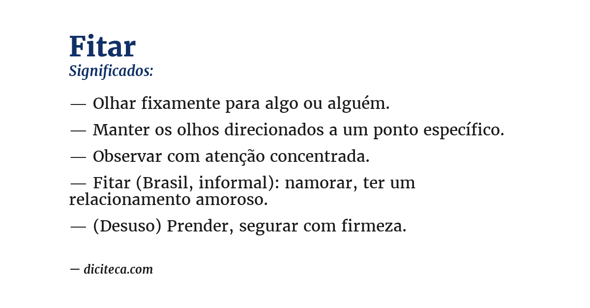 Significado de fitar