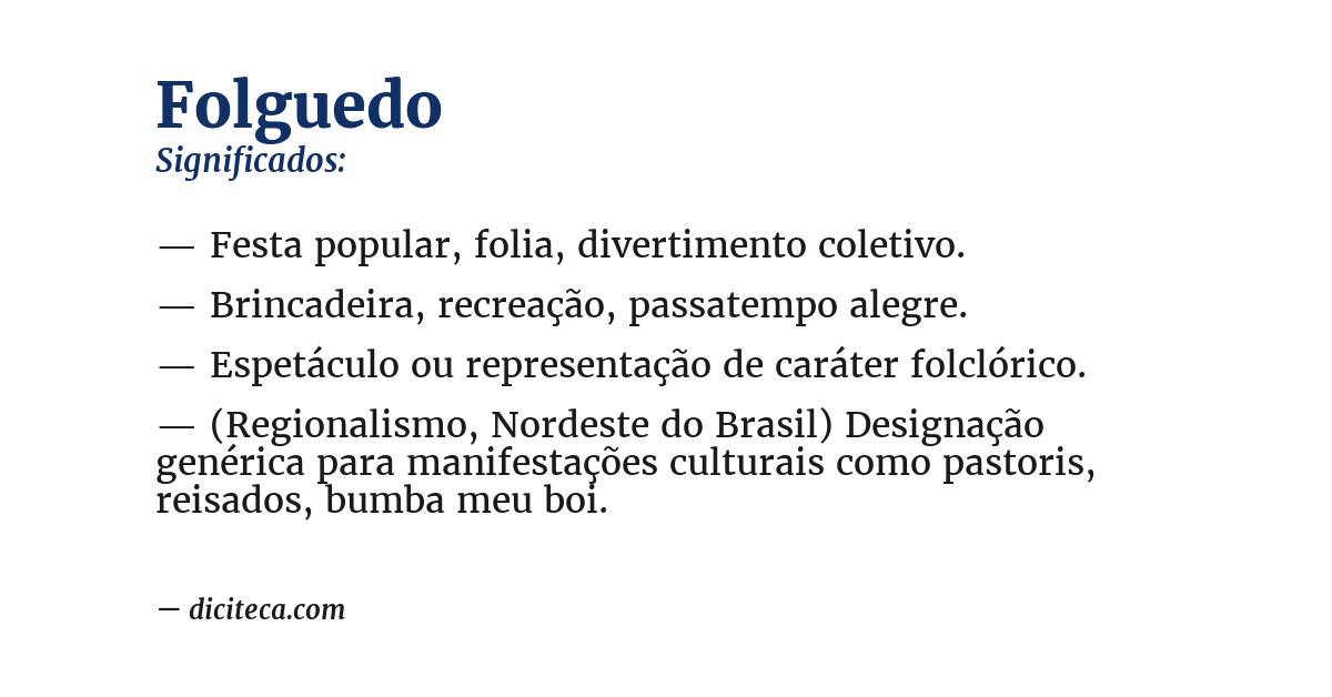 Significado de folguedo