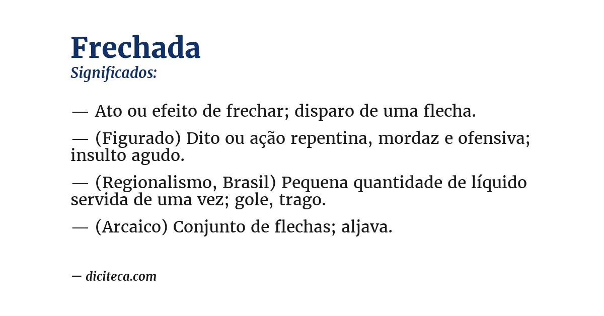 Significado de frechada