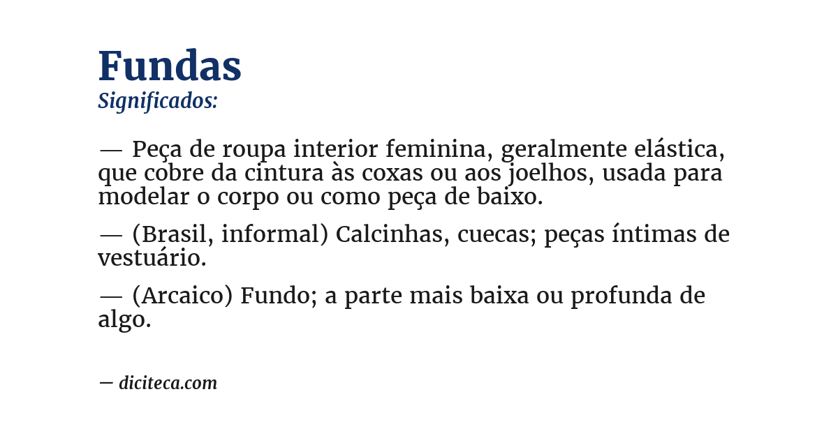 Significado de fundas