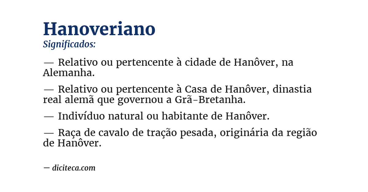 Significado de hanoveriano