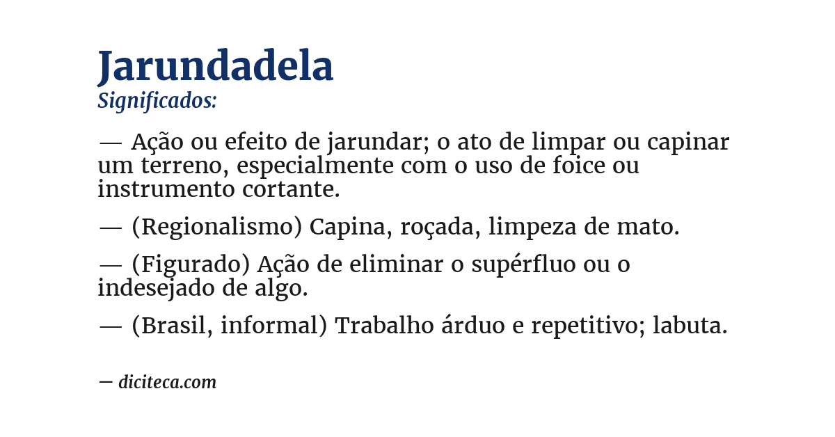 Significado de jarundadela
