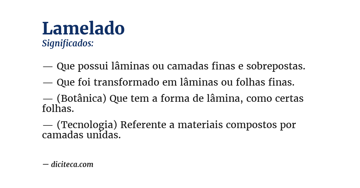 Significado de lamelado