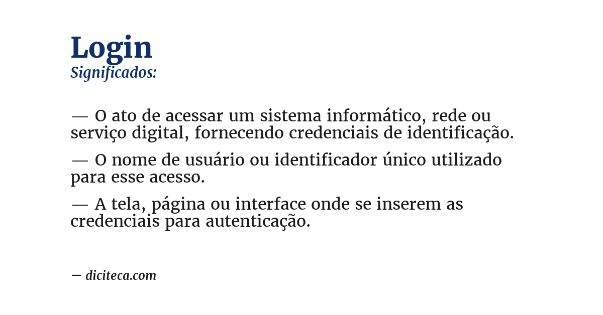 Significado de login