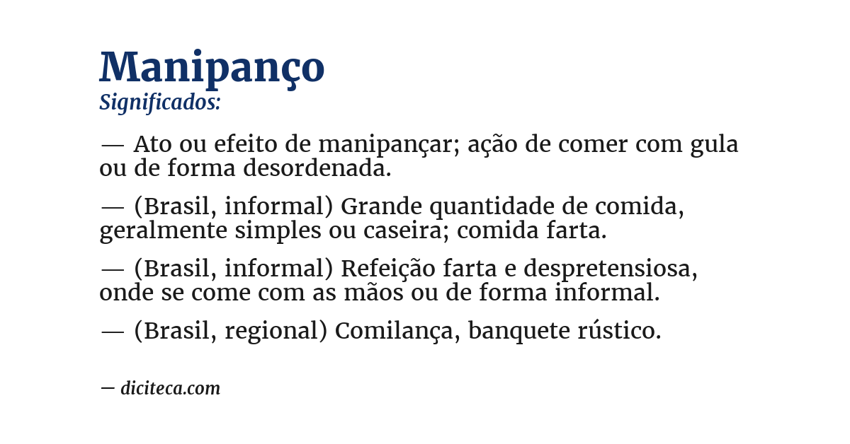 Significado de manipanço