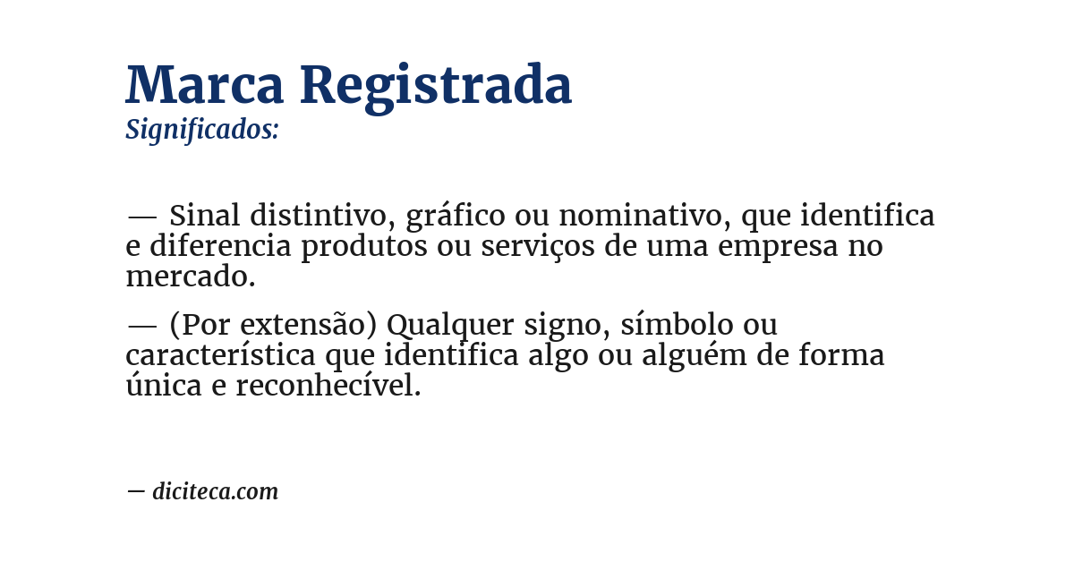 Significado de marca registrada