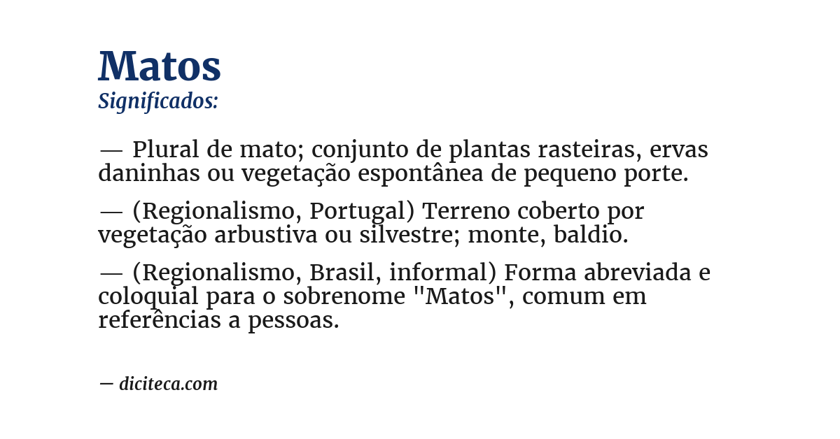 Significado de matos