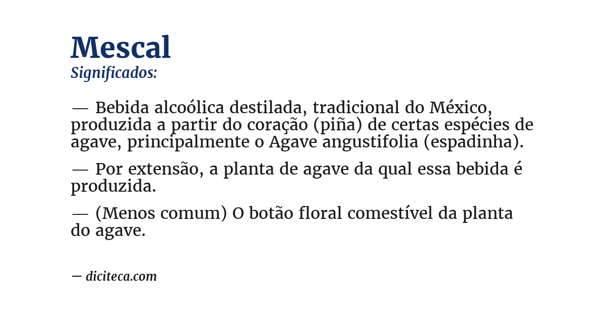 Significado de mescal