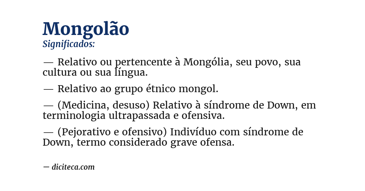Significado de mongolão