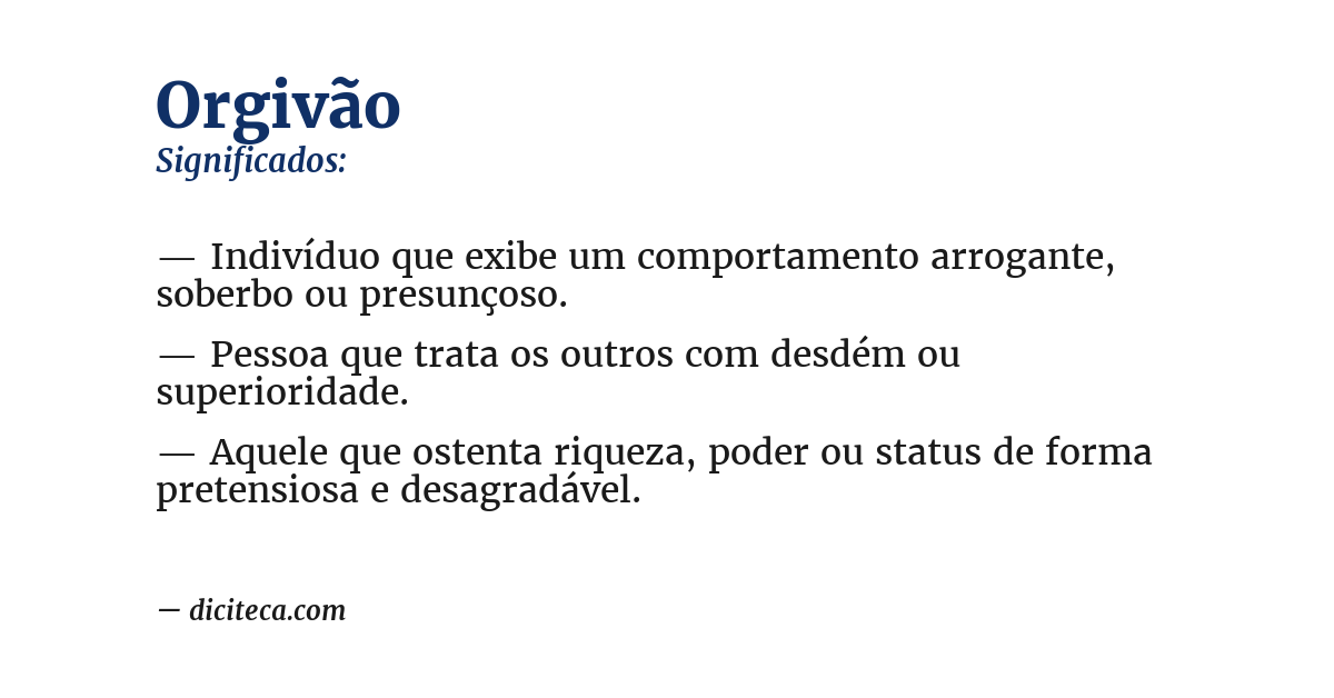 Significado de orgivão