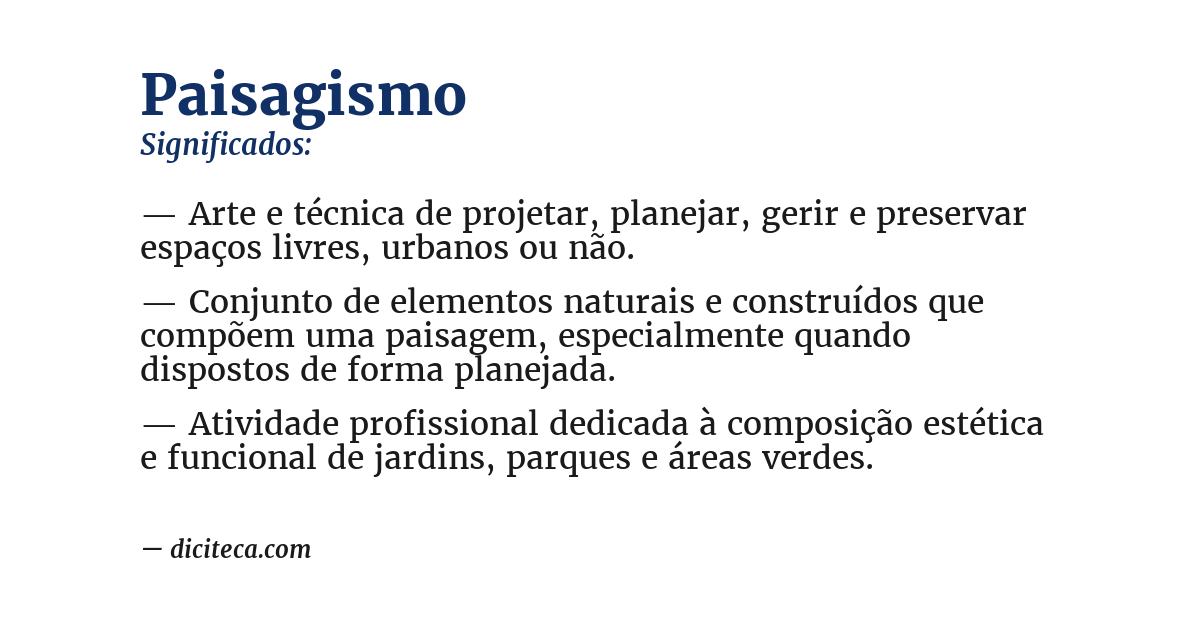 Significado de paisagismo