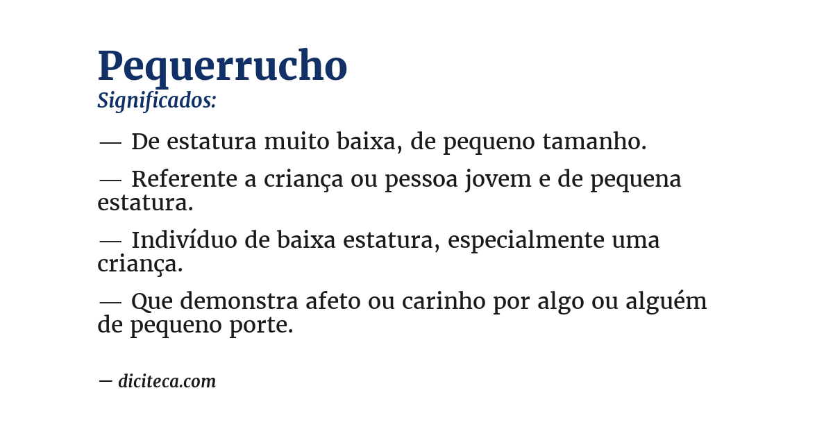Significado de pequerrucho
