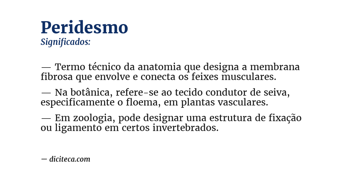 Significado de peridesmo