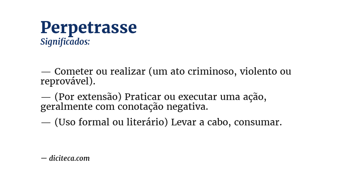 Significado de perpetrasse