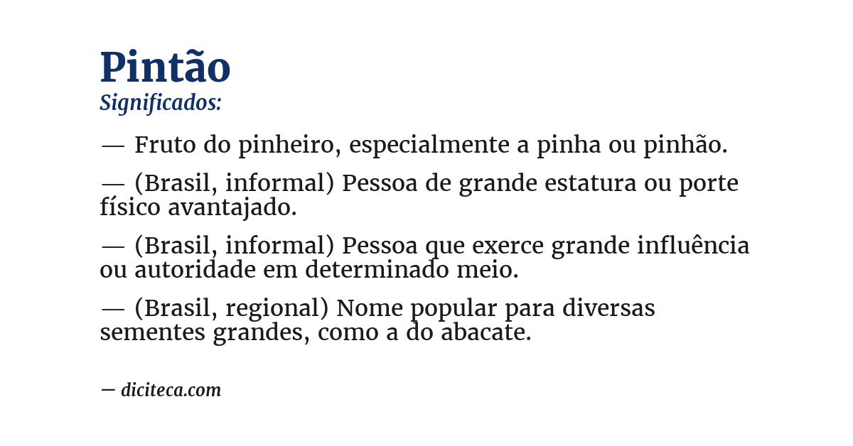 Significado de pintão