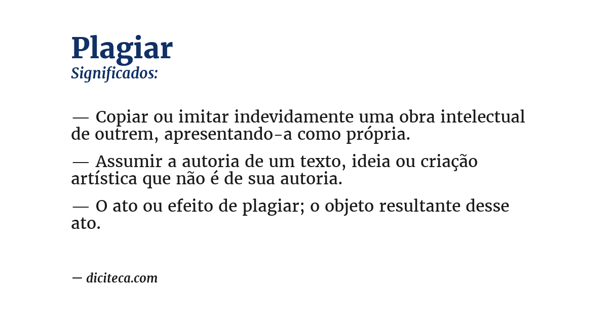 Significado de plagiar