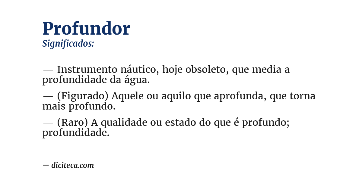 Significado de profundor