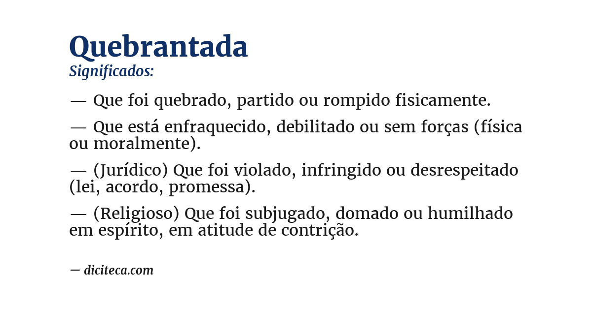 Significado de quebrantada