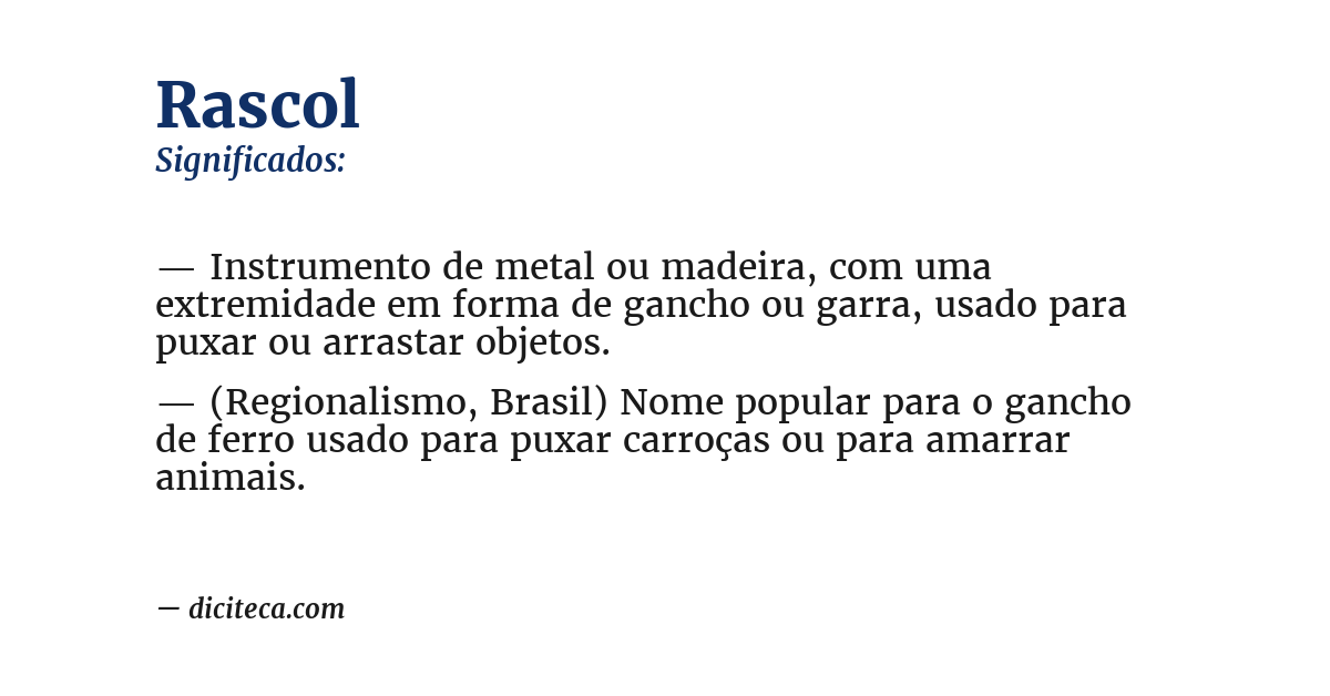 Significado de rascol