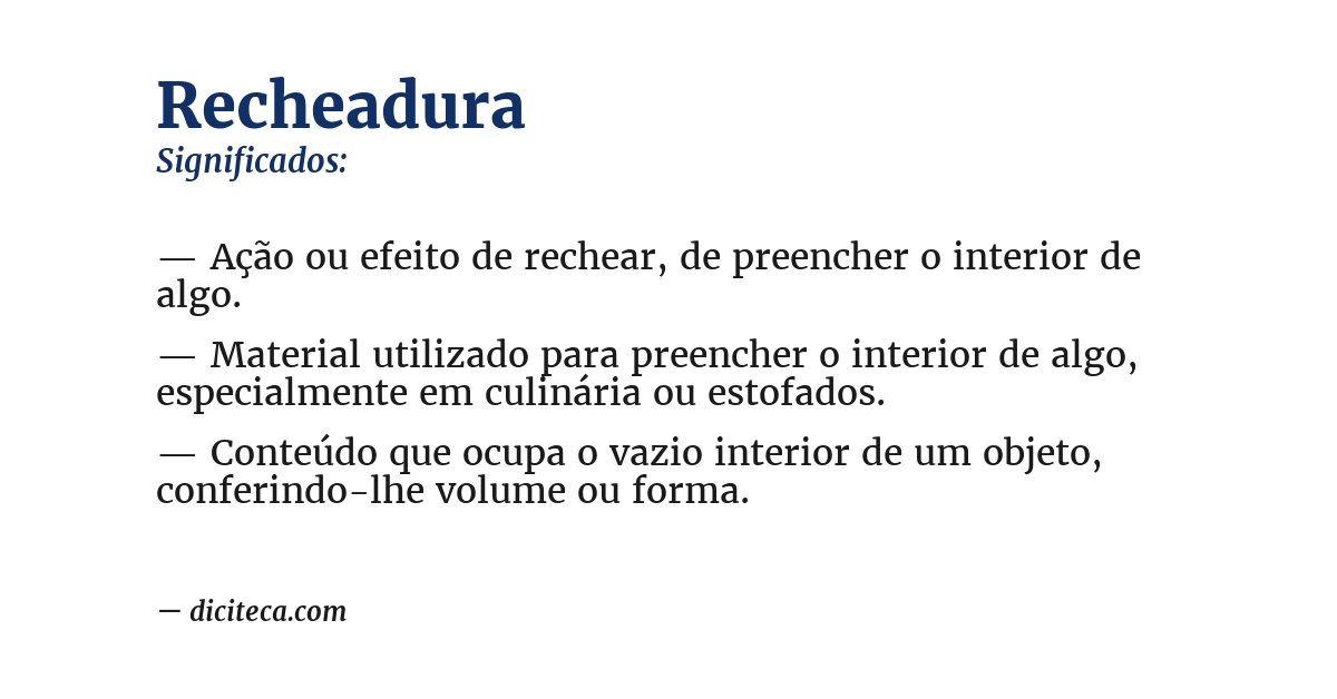 Significado de recheadura