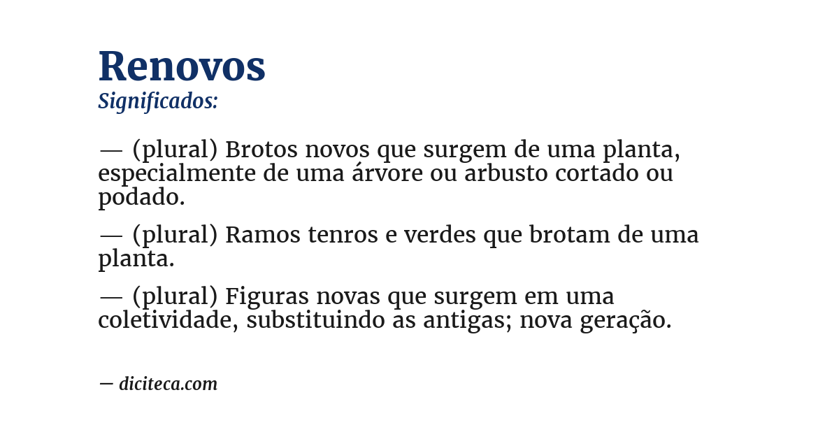 Significado de renovos