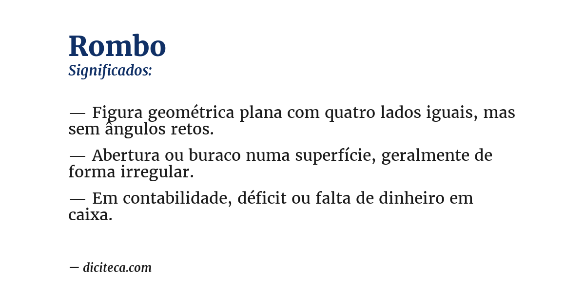 Significado de rombo