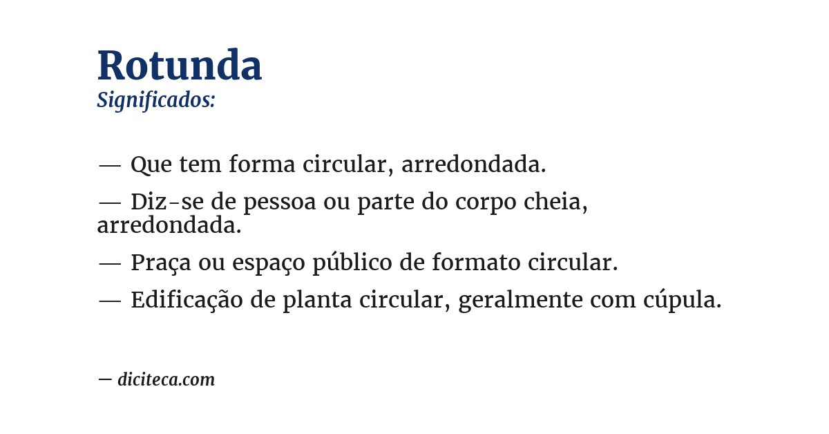 Significado de rotunda