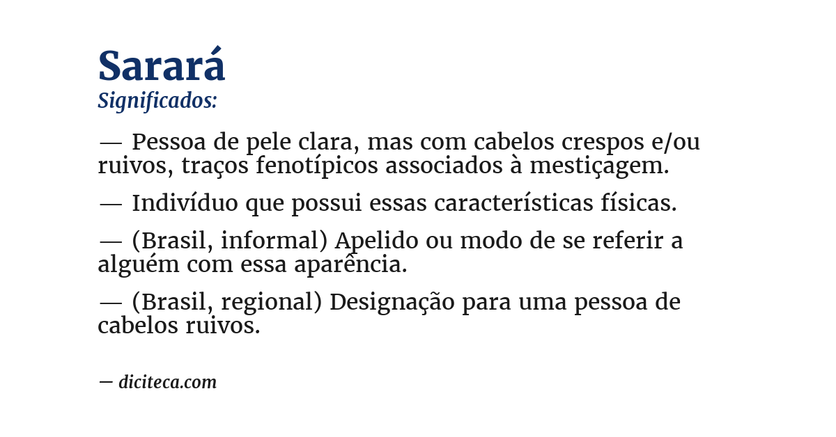 Significado de sarará