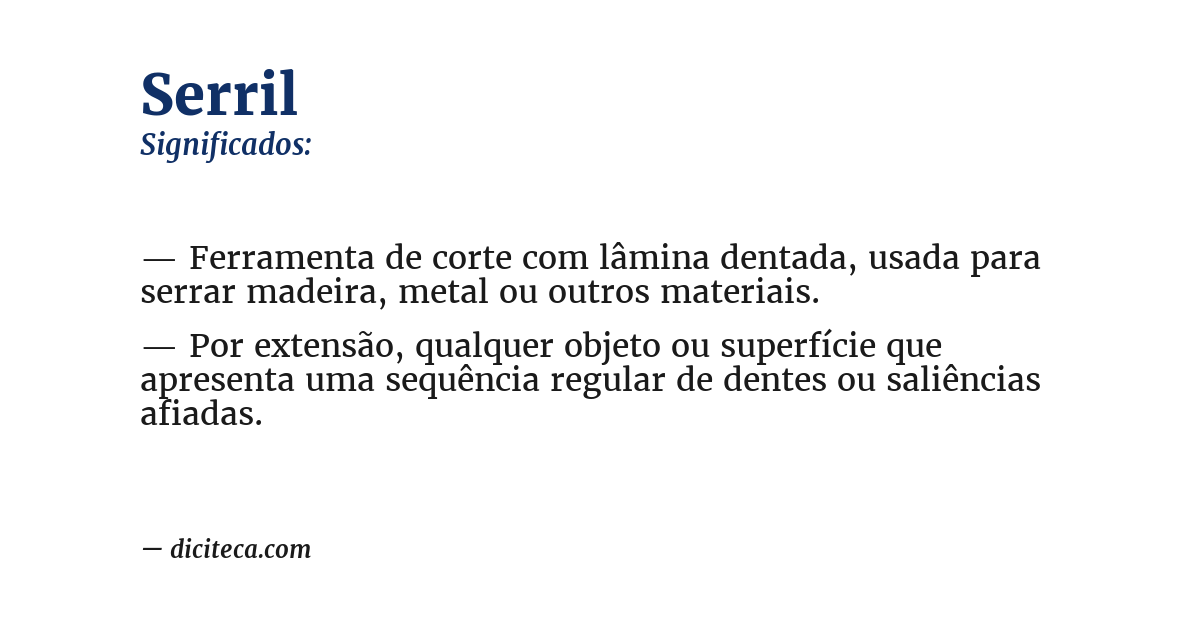 Significado de serril