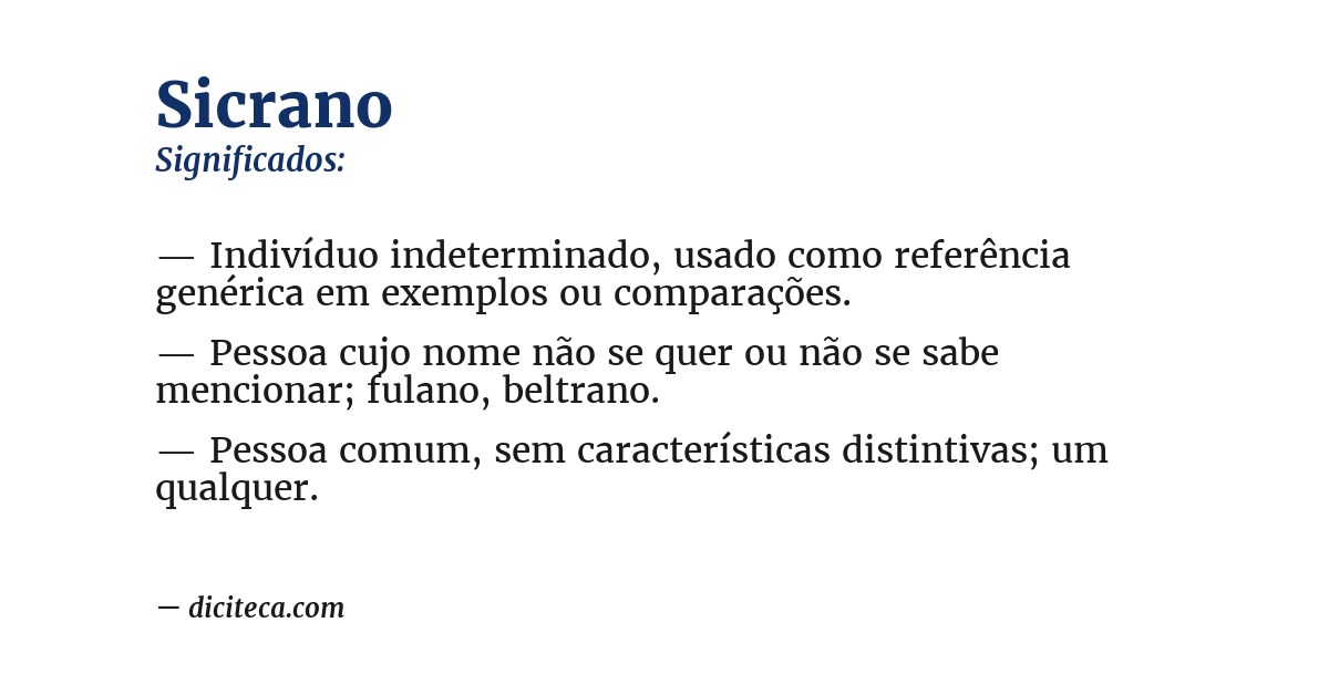 Significado de sicrano