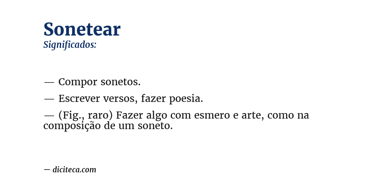 Significado de sonetear