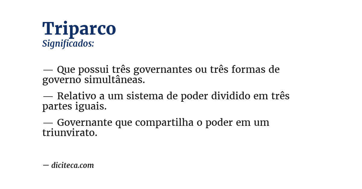 Significado de triparco