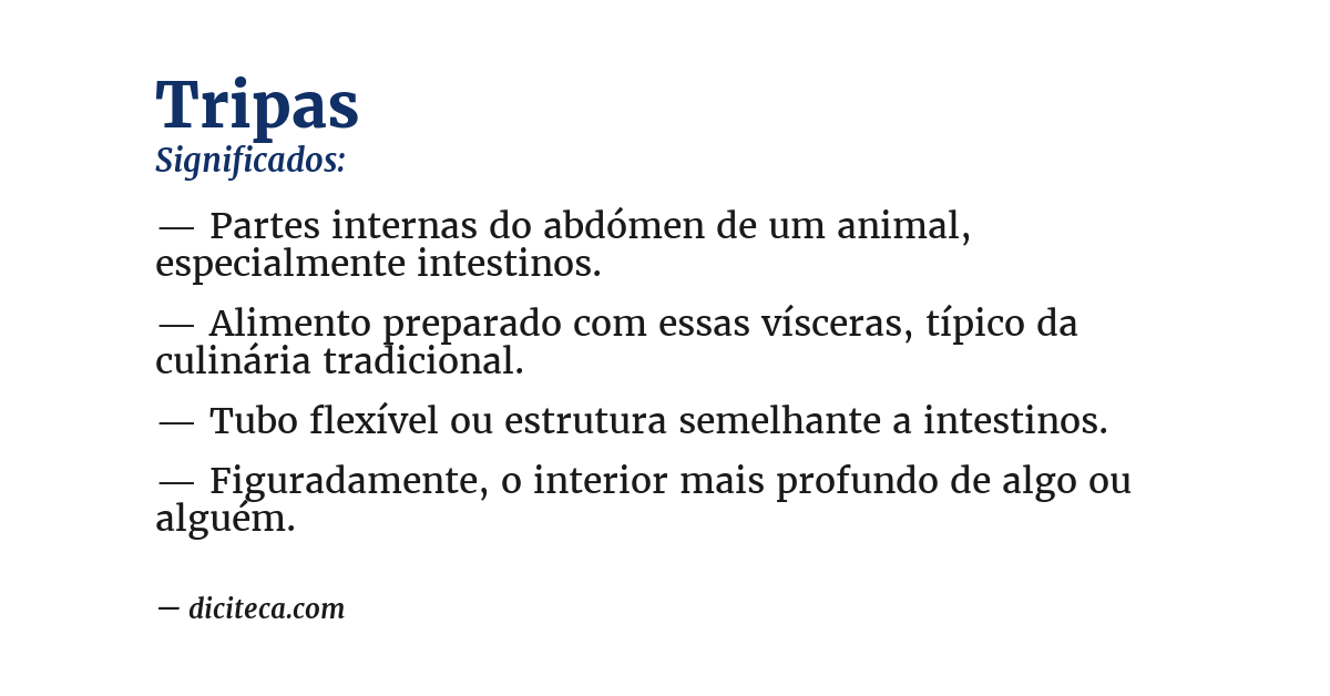 Significado de tripas
