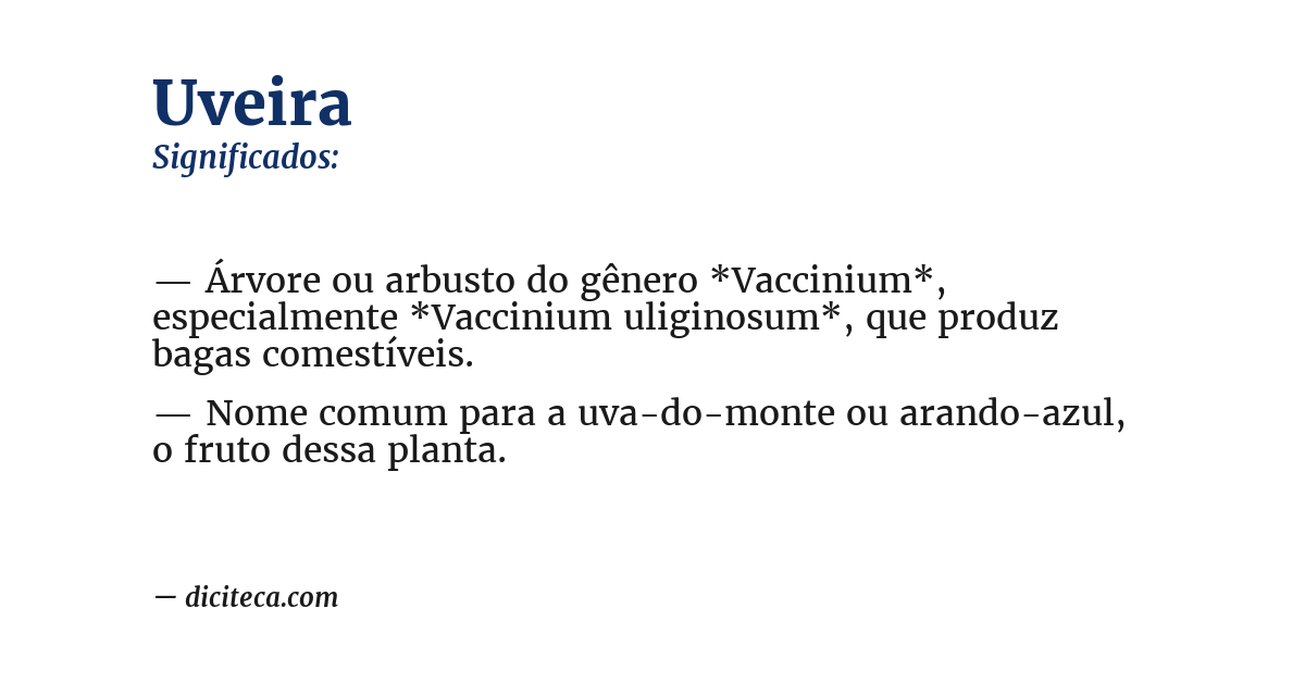 Significado de uveira