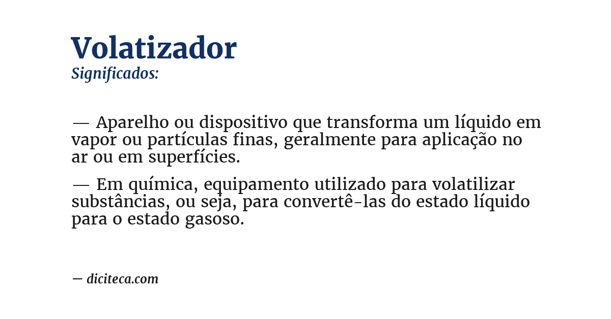 Significado de volatizador