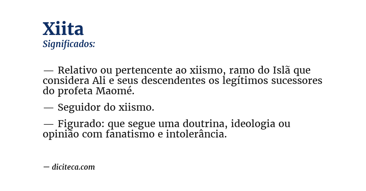 Significado de xiita