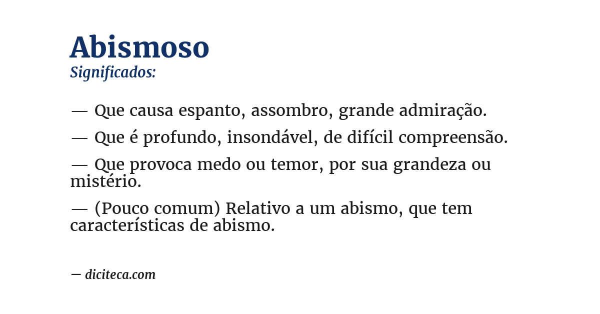 Significado de abismoso