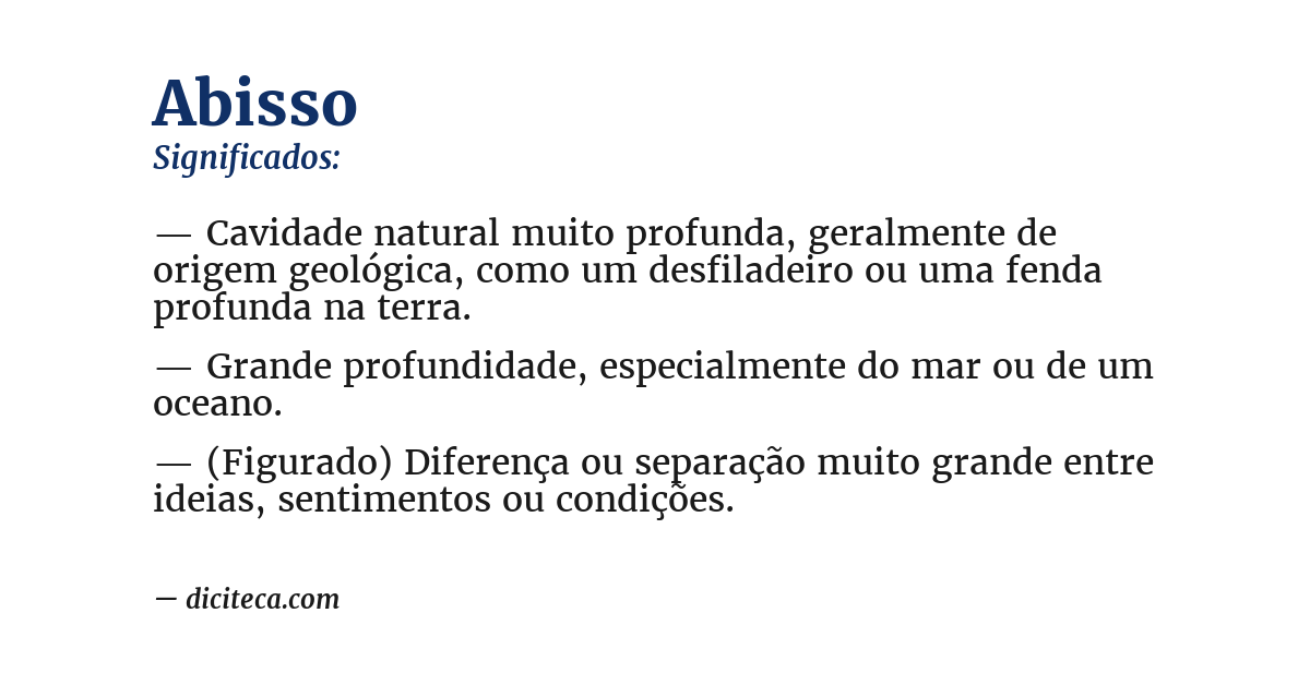 Significado de abisso